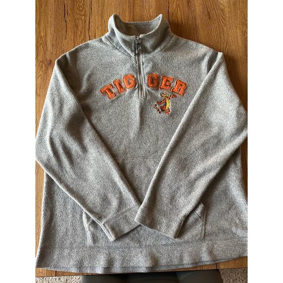 Disney Vintage Tigger Fleece Quarter Zip Size Large - Picture 1 of 5